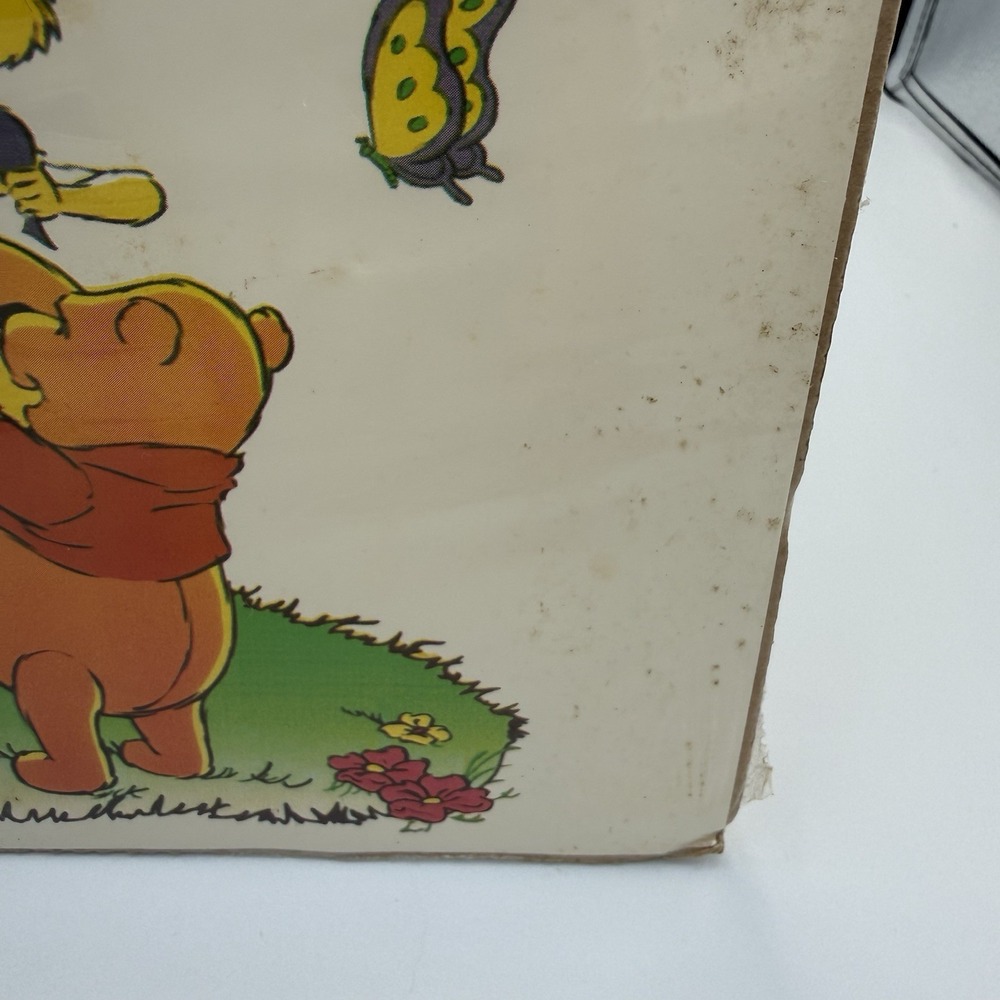 Vintage Walt Disney 90's Poster Print Winnie the Pooh Tiger Eeyore Piglet - Picture 8 of 14